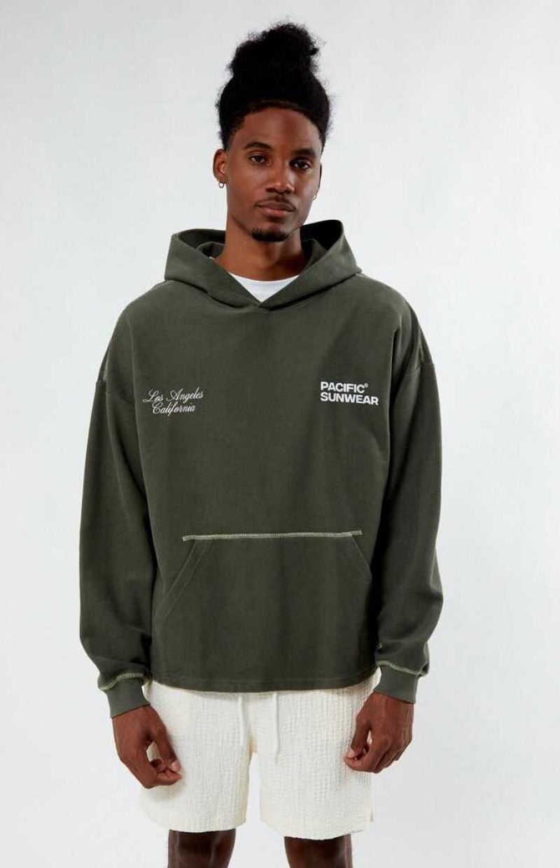 OLIVE PacSun Pacific Sunwear Alley Hoodie | VLTGZNE-87