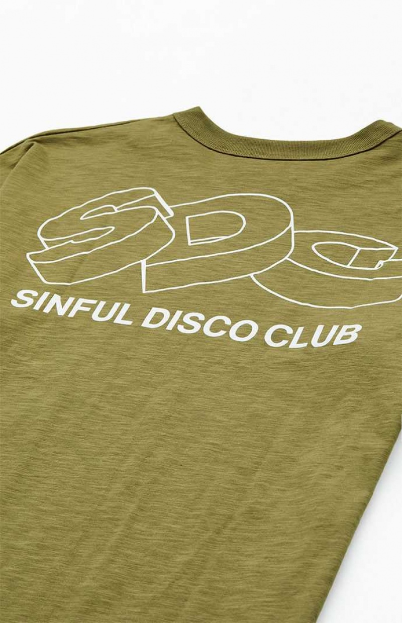 OLIVE PacSun Sinful Disco Slub T-Shirt | OKCSNXH-62