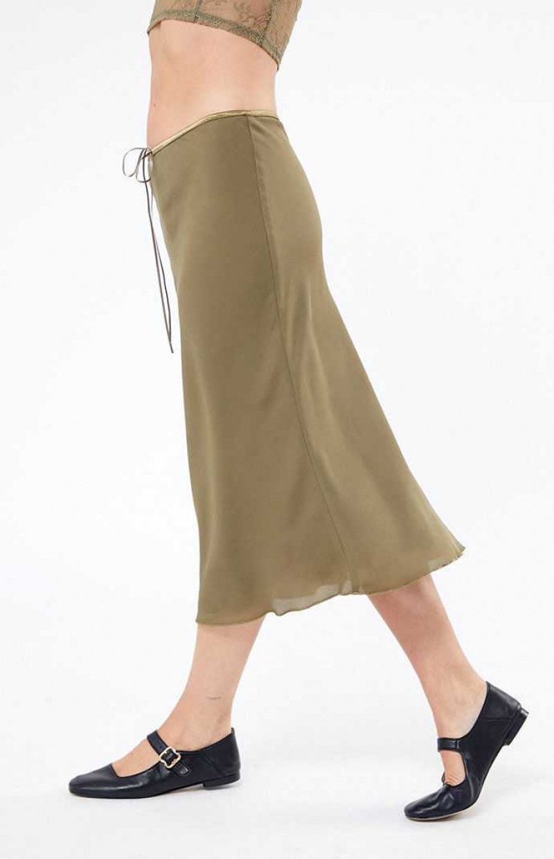 OLIVE PacSun Tie Midi Skirt | LHNGQCJ-69