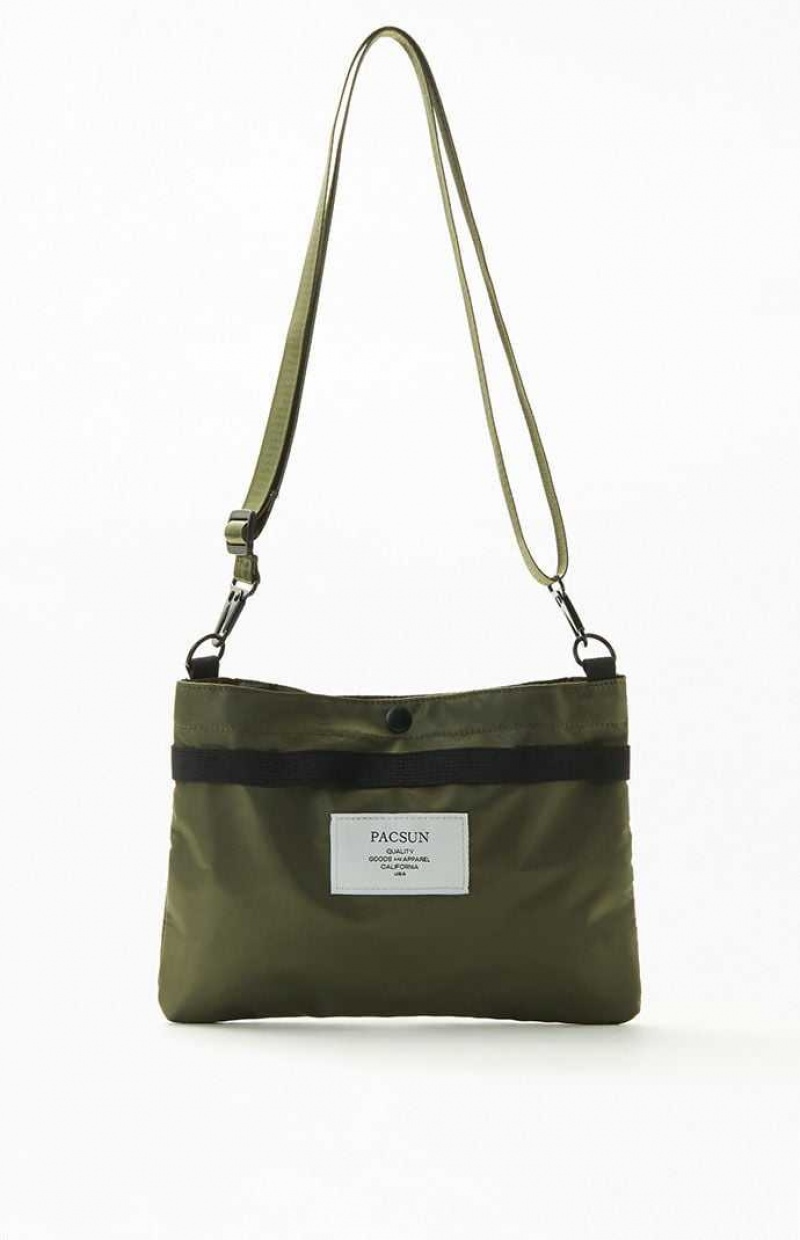 OLIVE PacSun Utility Crossbody Bag | WPXUJKG-23