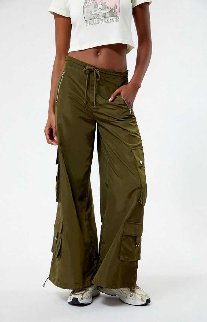 OLIVE PacSun Wide Leg Baggy Pants | CZVGOQR-32