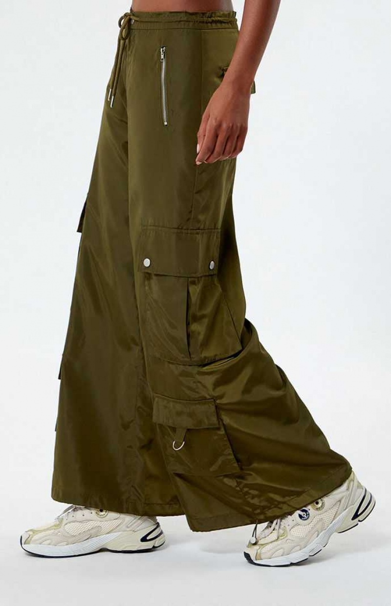 OLIVE PacSun Wide Leg Baggy Pants | CZVGOQR-32