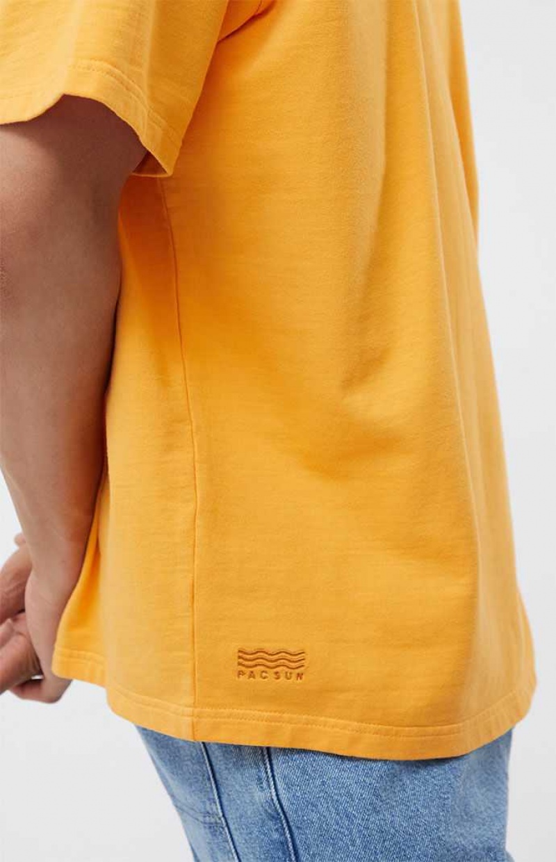 ORANGE PacSun Orange Oversized Terry T-Shirt | JPXBUGM-68