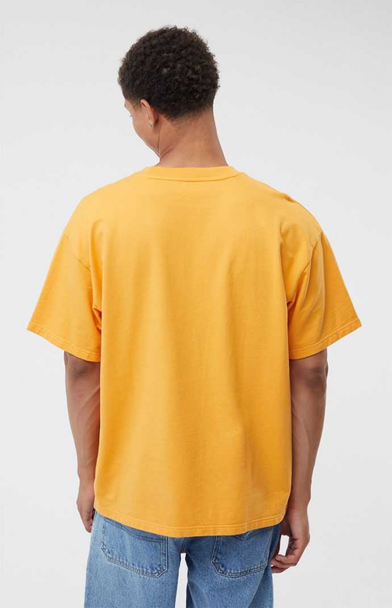 ORANGE PacSun Orange Oversized Terry T-Shirt | JPXBUGM-68