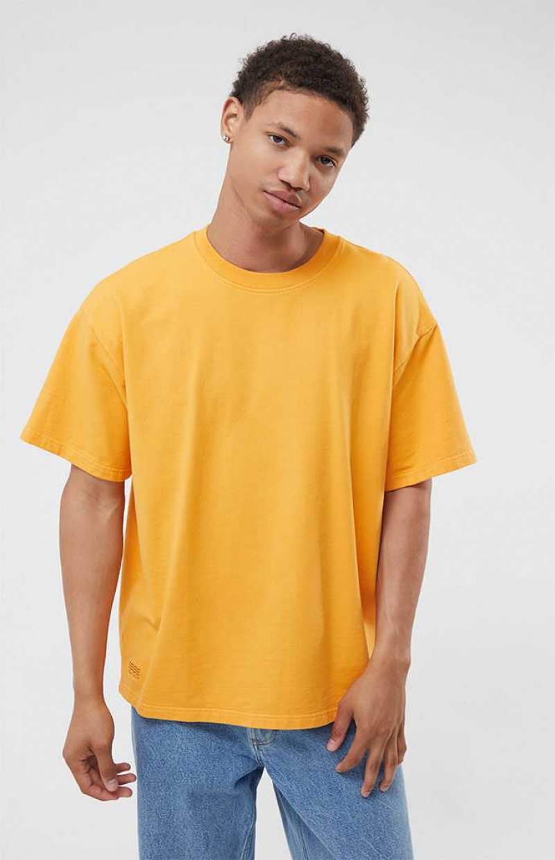 ORANGE PacSun Orange Oversized Terry T-Shirt | JPXBUGM-68