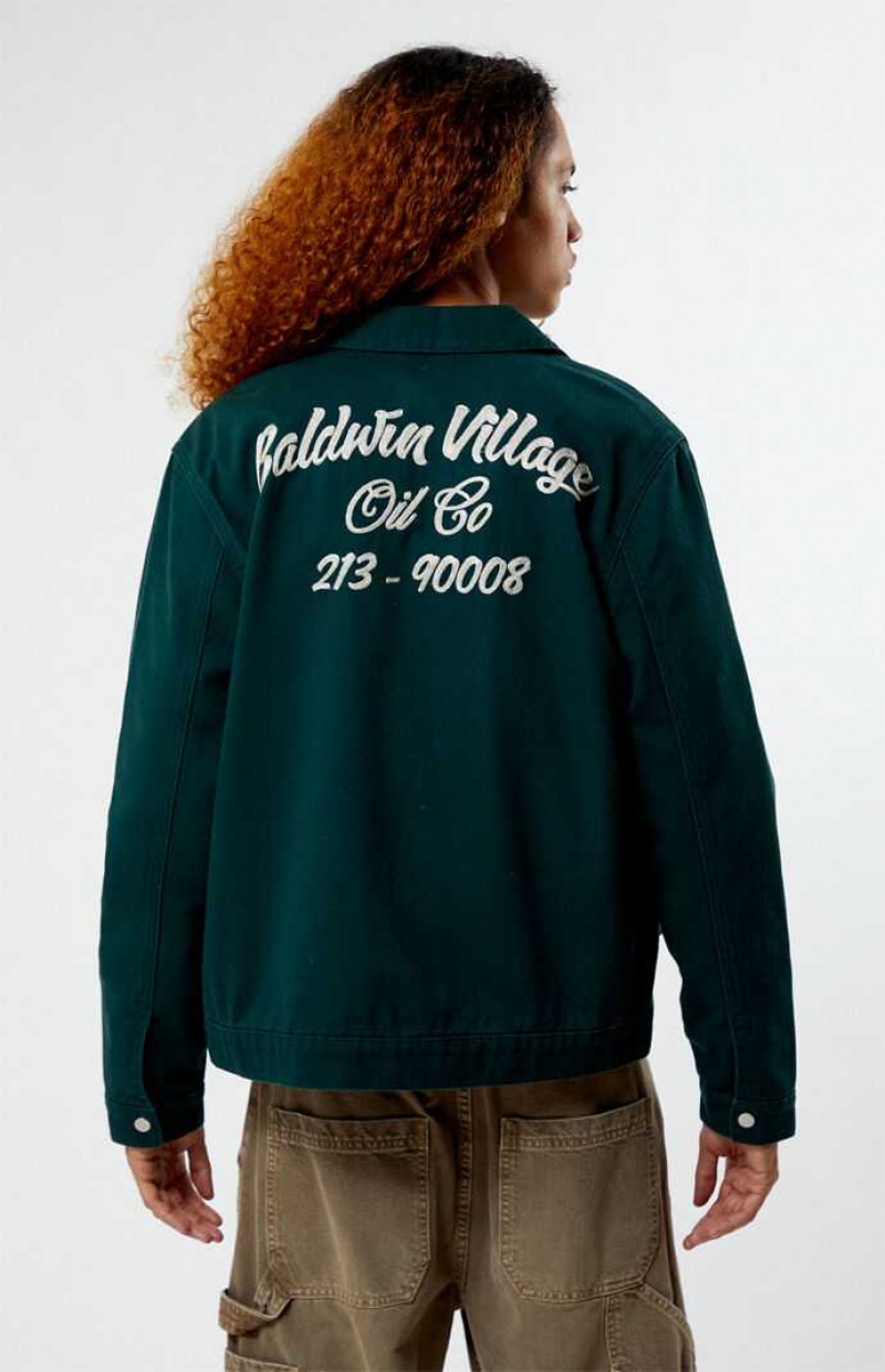 PINE PacSun Baldwin Embroidered Gas Jacket | SCKYFHJ-91