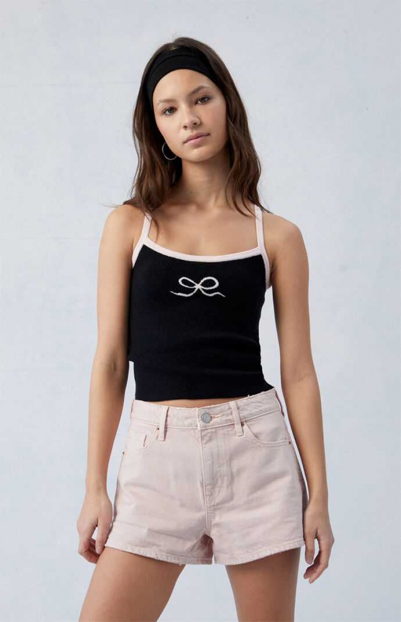 PINK PacSun Eco Pink High Waisted Denim Festival Shorts | JQWNEZG-62