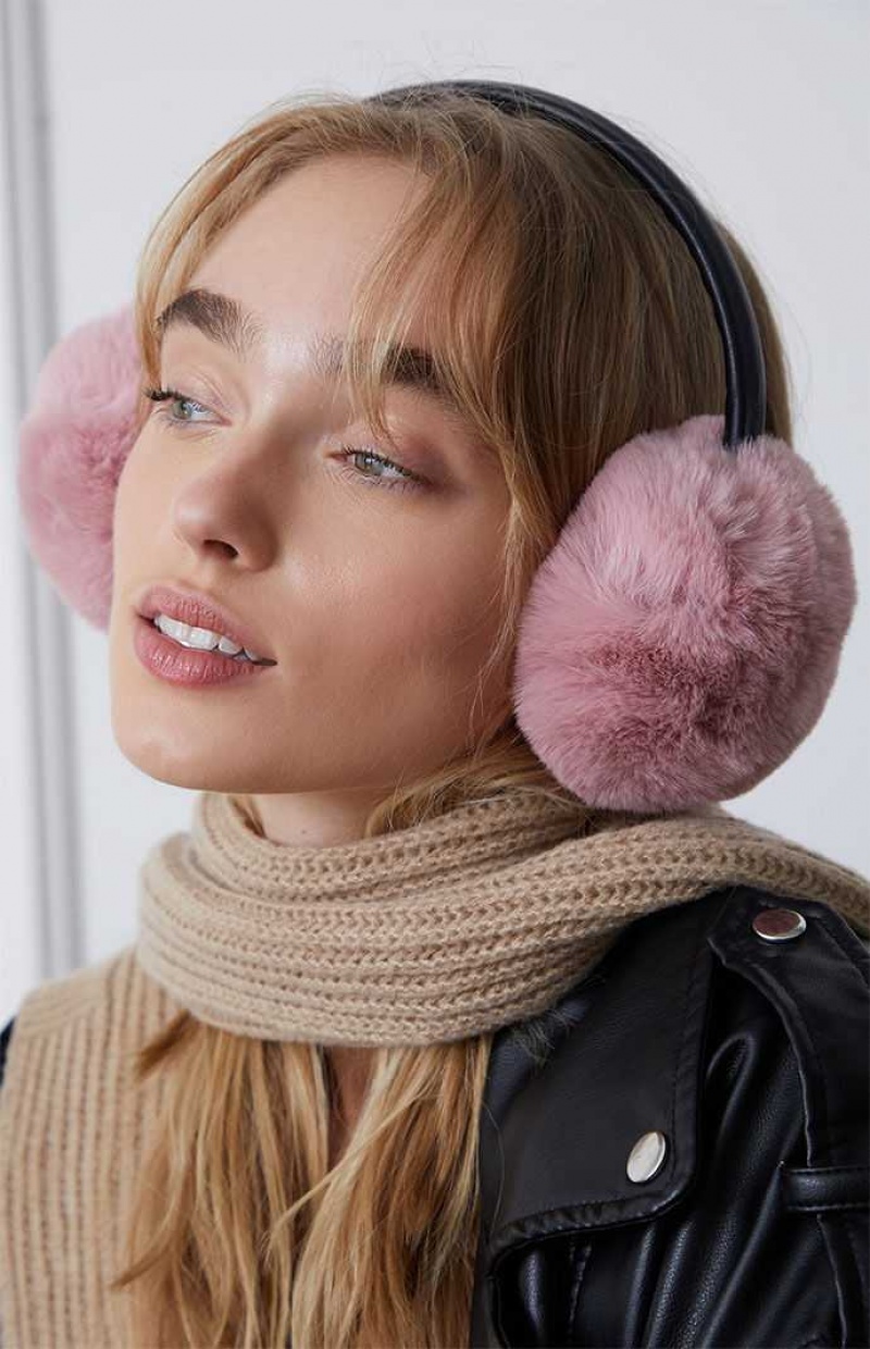 PINK PacSun Faux Fur Earmuffs | XHAGCSD-16