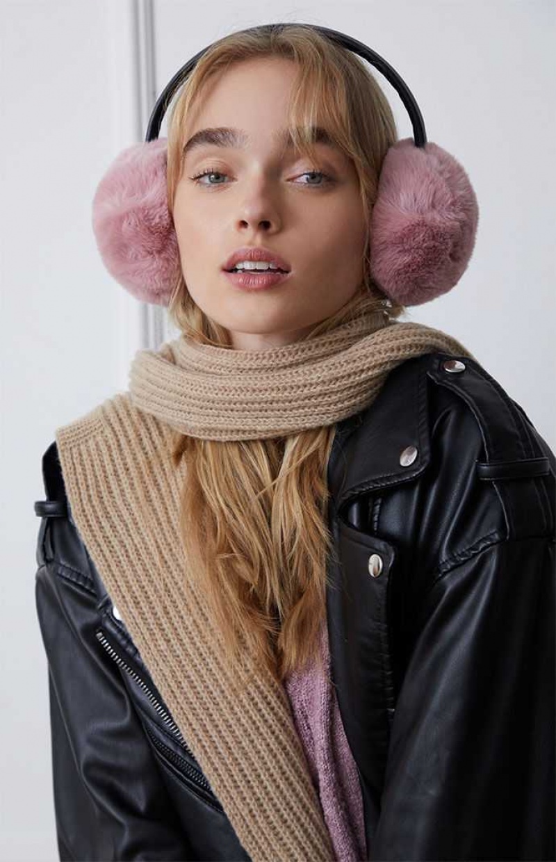 PINK PacSun Faux Fur Earmuffs | XHAGCSD-16