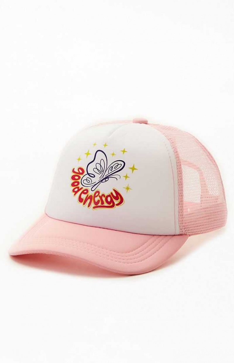 PINK PacSun Good Energy Trucker Snapback Hat | GVLYPOJ-40