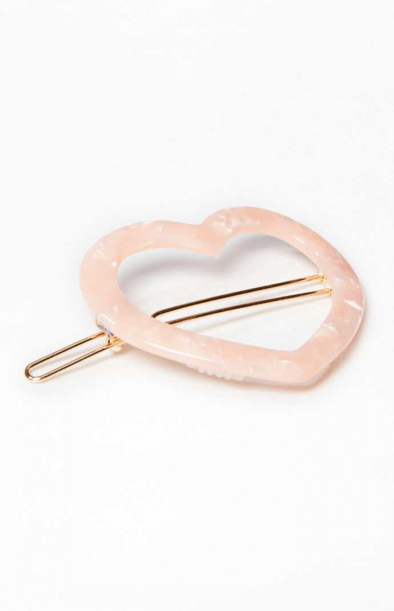 PINK PacSun Heart Barette Hair Clip | LBZARKQ-15