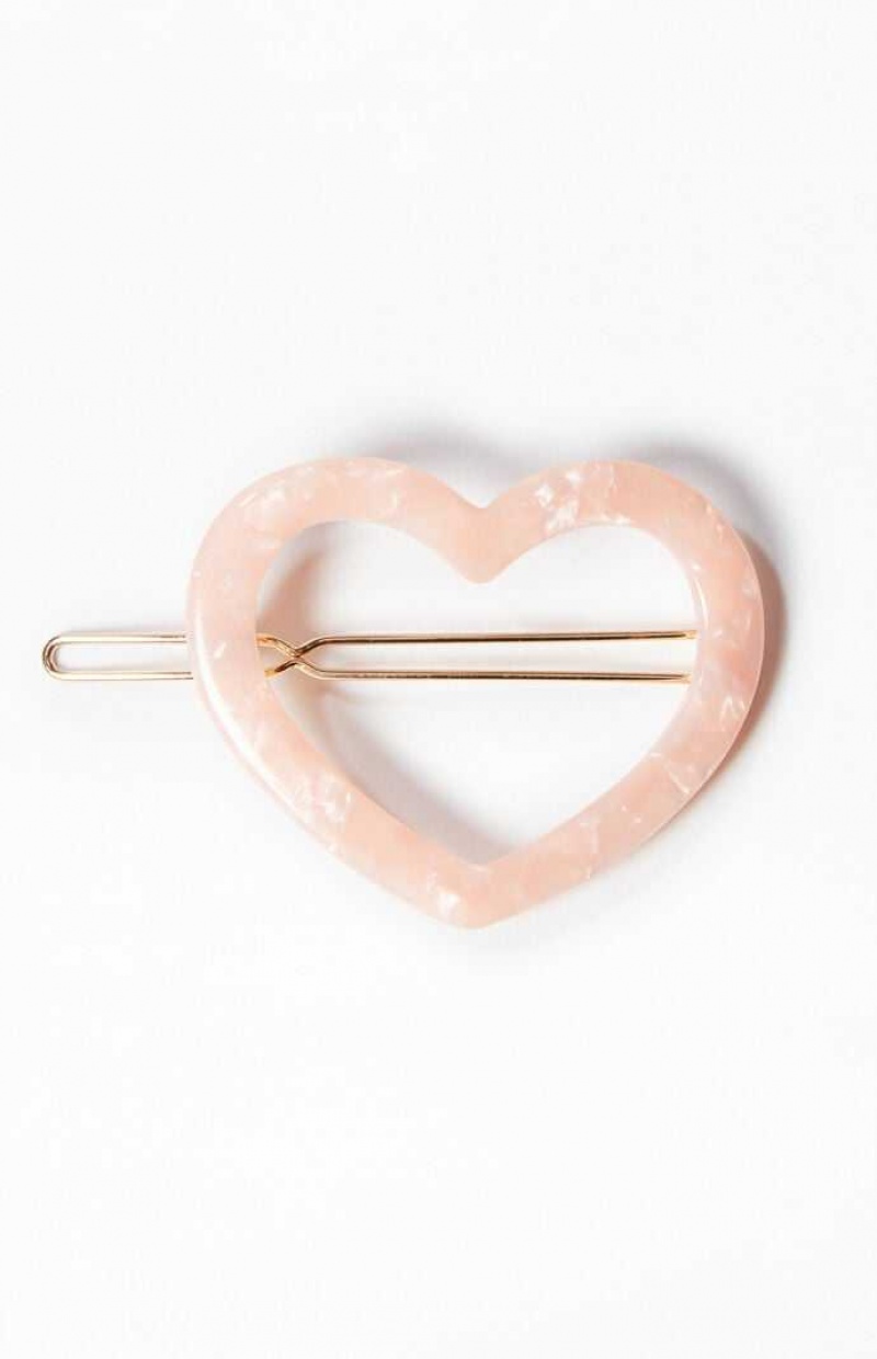 PINK PacSun Heart Barette Hair Clip | LBZARKQ-15