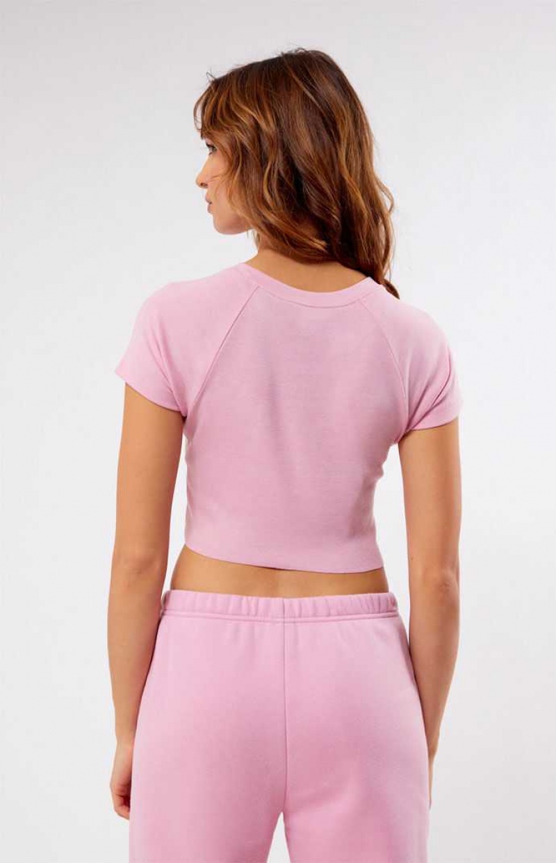 PINK PacSun Pacific Sunwear Arch Raglan T-Shirt | UOQSHER-83