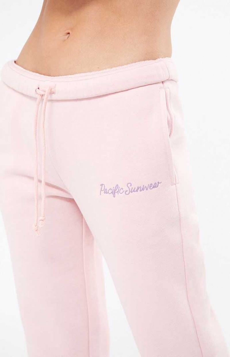 PINK PacSun Pacific Sunwear Script Slim Sweatpants | IURSXYJ-38