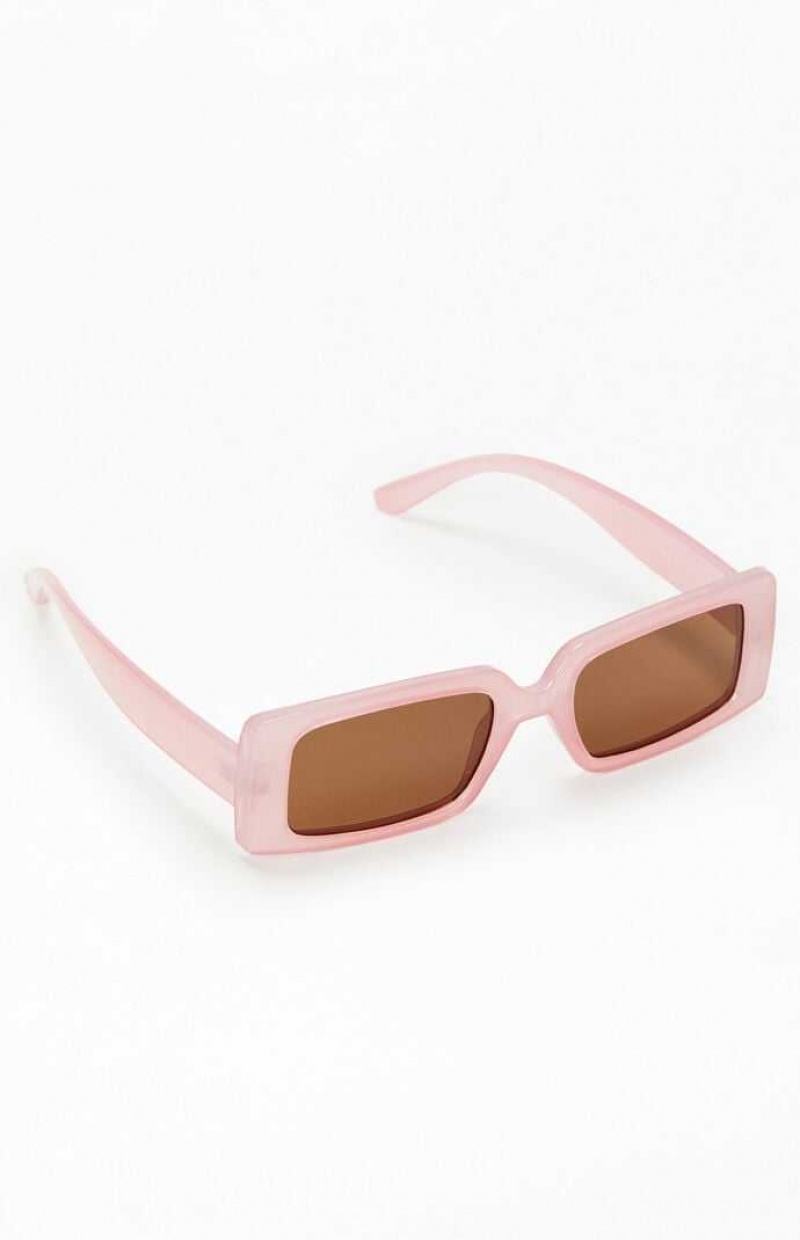 PINK PacSun Pink Square Plastic Sunglasses | CWHZVPL-49