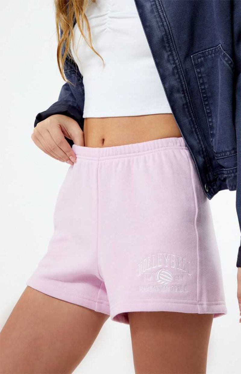 PINK PacSun Volleyball Slim Sweat Shorts | YPGLUAZ-26