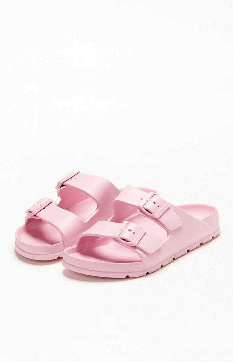 PINK PacSun Women's Buckle Strap Sandals | IULNWRF-64