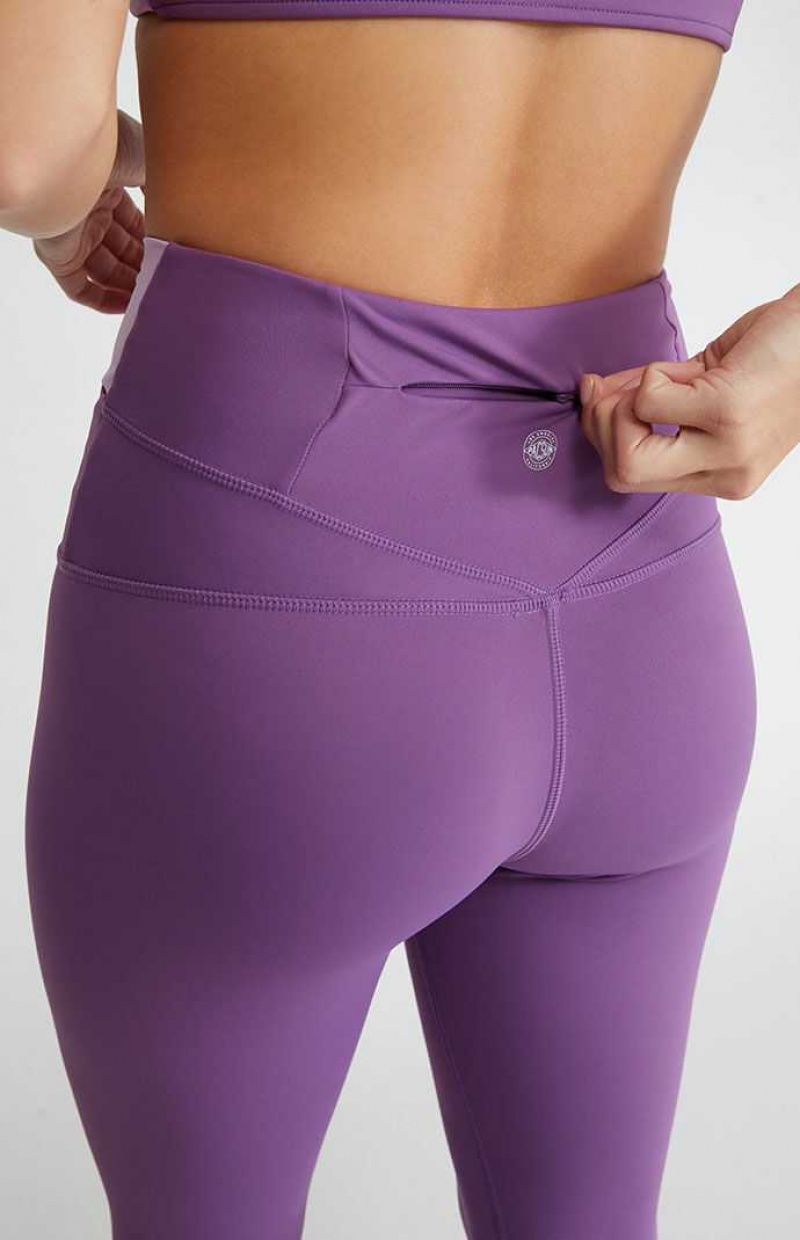 PURPLE PacSun PAC MOVE Active It Takes Two Yoga Pants | NUQKXSI-51