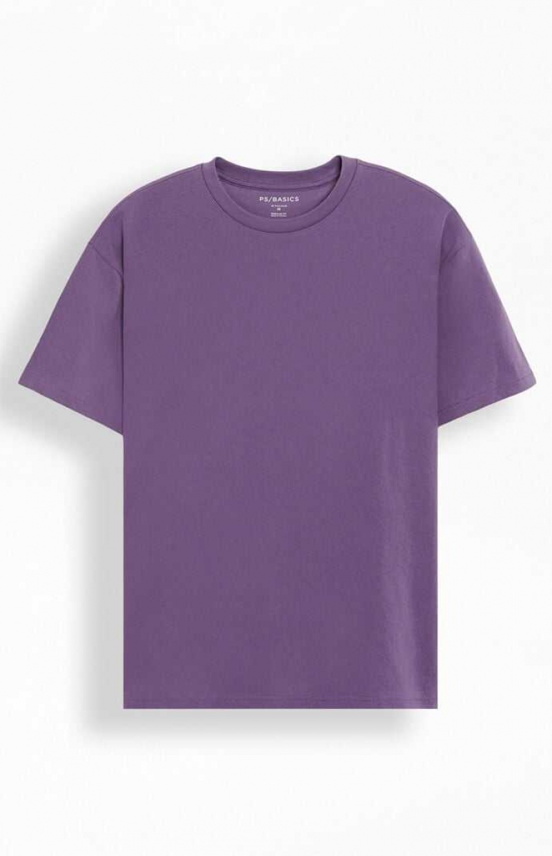 PURPLE PacSun PS Basics Purple Reece T-Shirt | HAFCBRZ-04