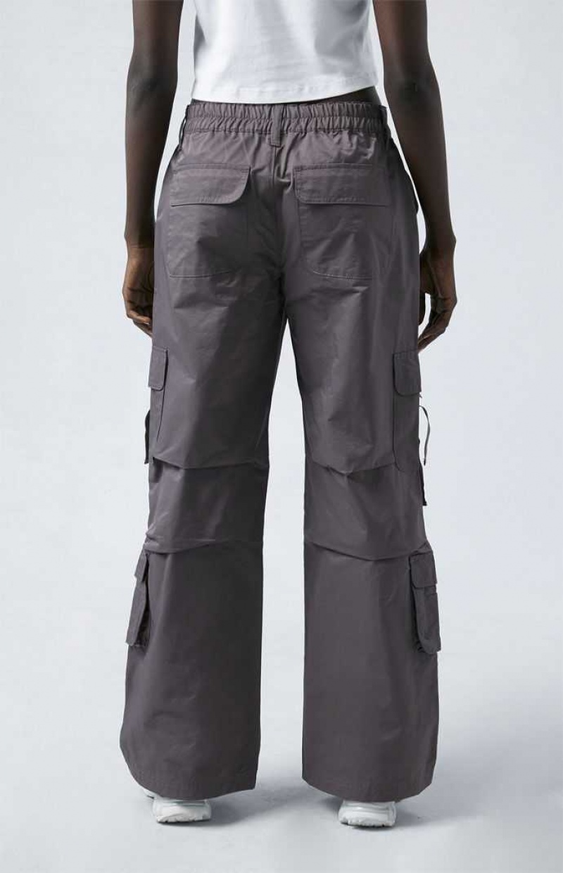 PURPLE PacSun Purple Elastic Waist D-Ring Cargo Pants | ORVFQBE-56