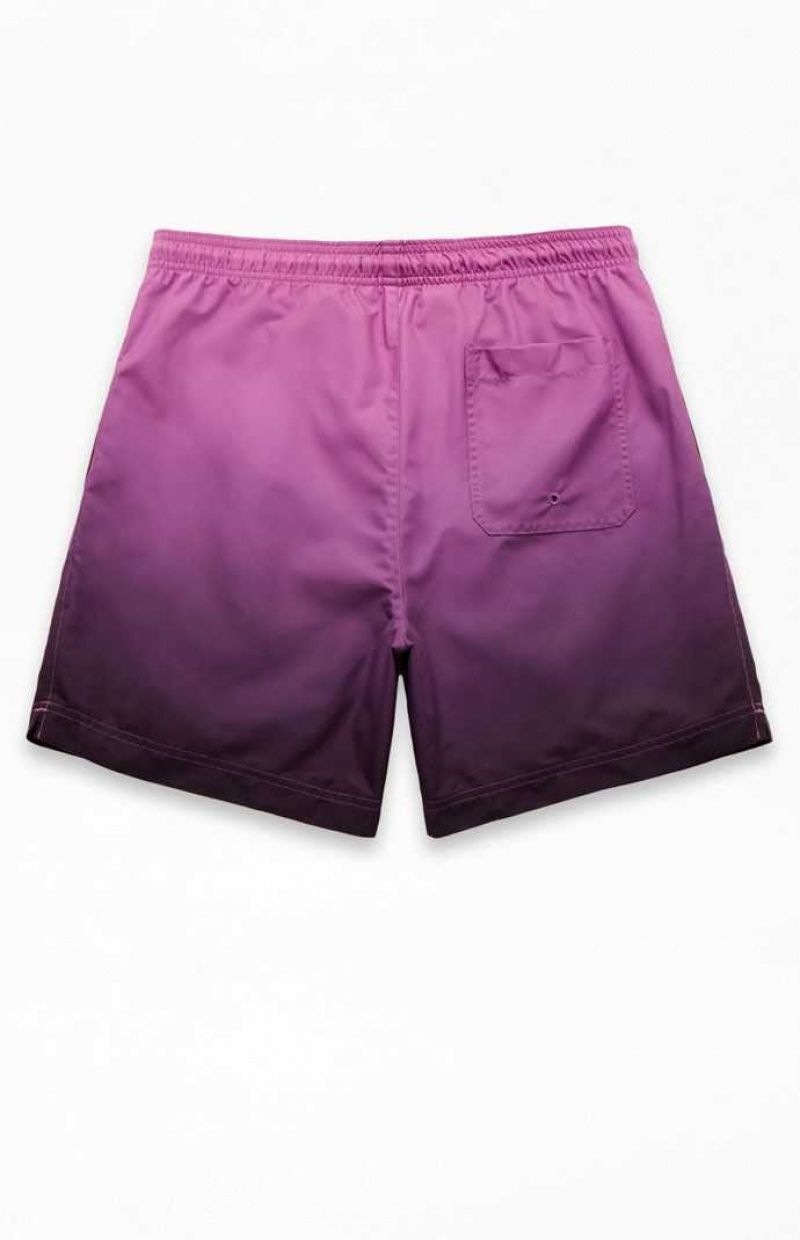 PURPLE PacSun Purple Gradient 6.5" Swim Trunks | NPSBRXW-38