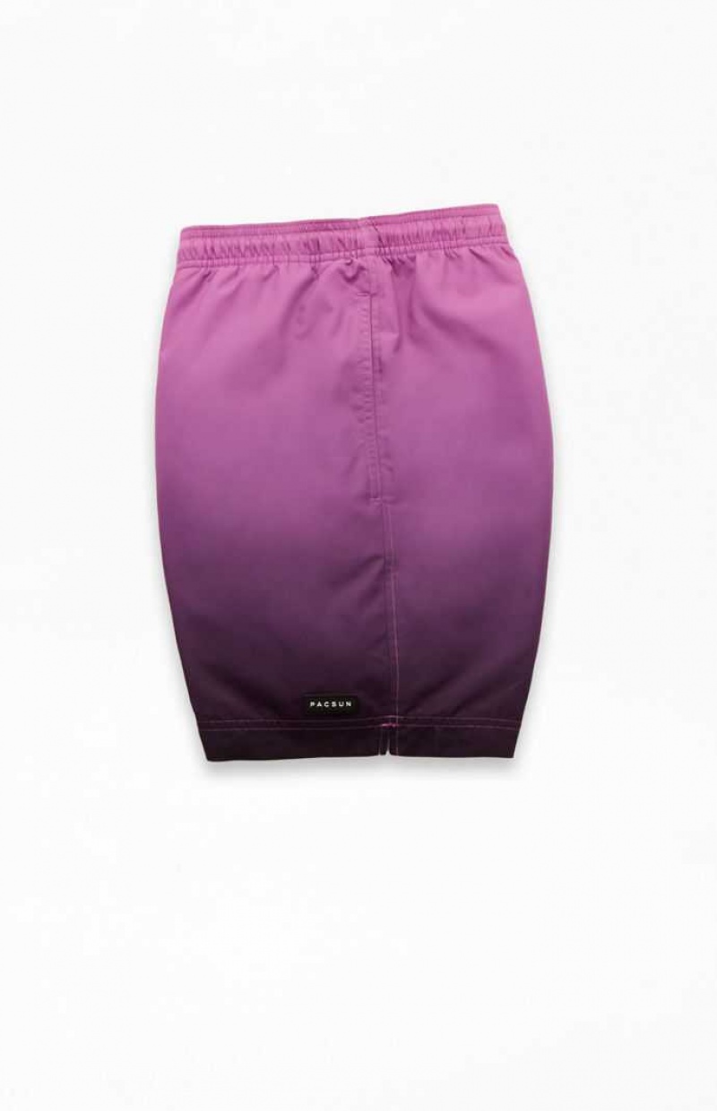 PURPLE PacSun Purple Gradient 6.5" Swim Trunks | NPSBRXW-38