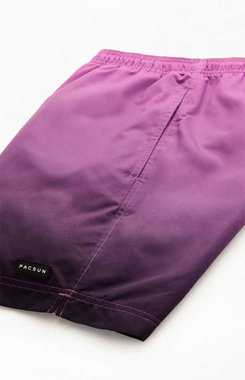 PURPLE PacSun Purple Gradient 6.5" Swim Trunks | NPSBRXW-38