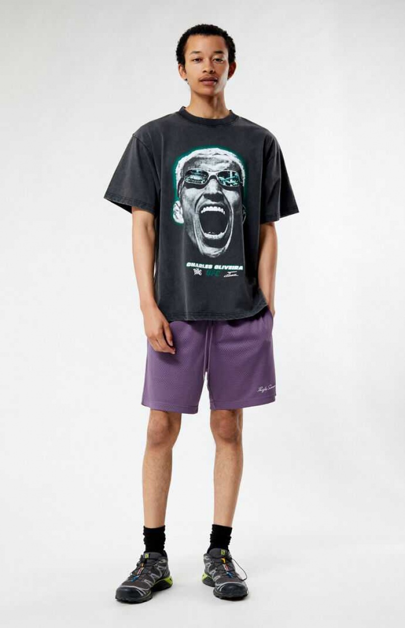 PURPLE PacSun Purple Mesh Basketball Shorts | KSARTEC-73