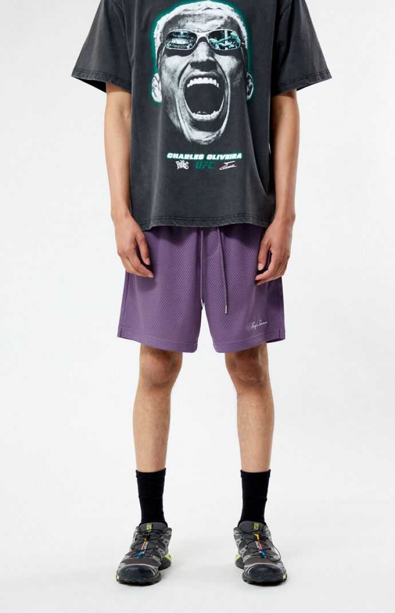 PURPLE PacSun Purple Mesh Basketball Shorts | KSARTEC-73