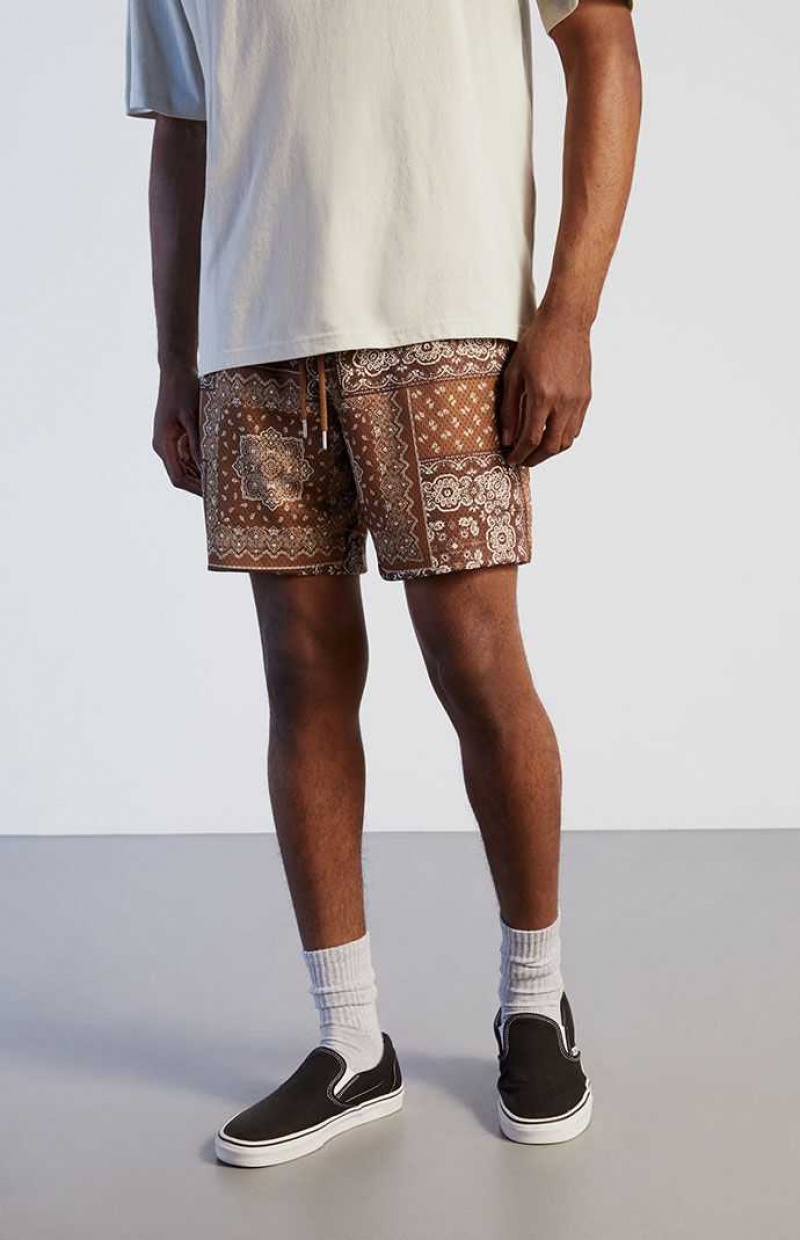 PacSun Paisley Mesh Shorts | CEGZKDW-16