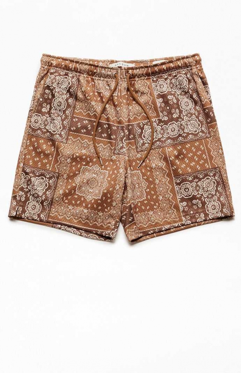 PacSun Paisley Mesh Shorts | CEGZKDW-16