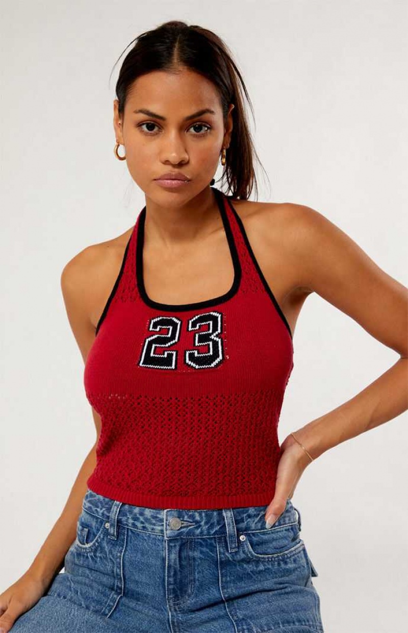 RED PacSun Payton Sweater Tank Top | NJMDWLY-08