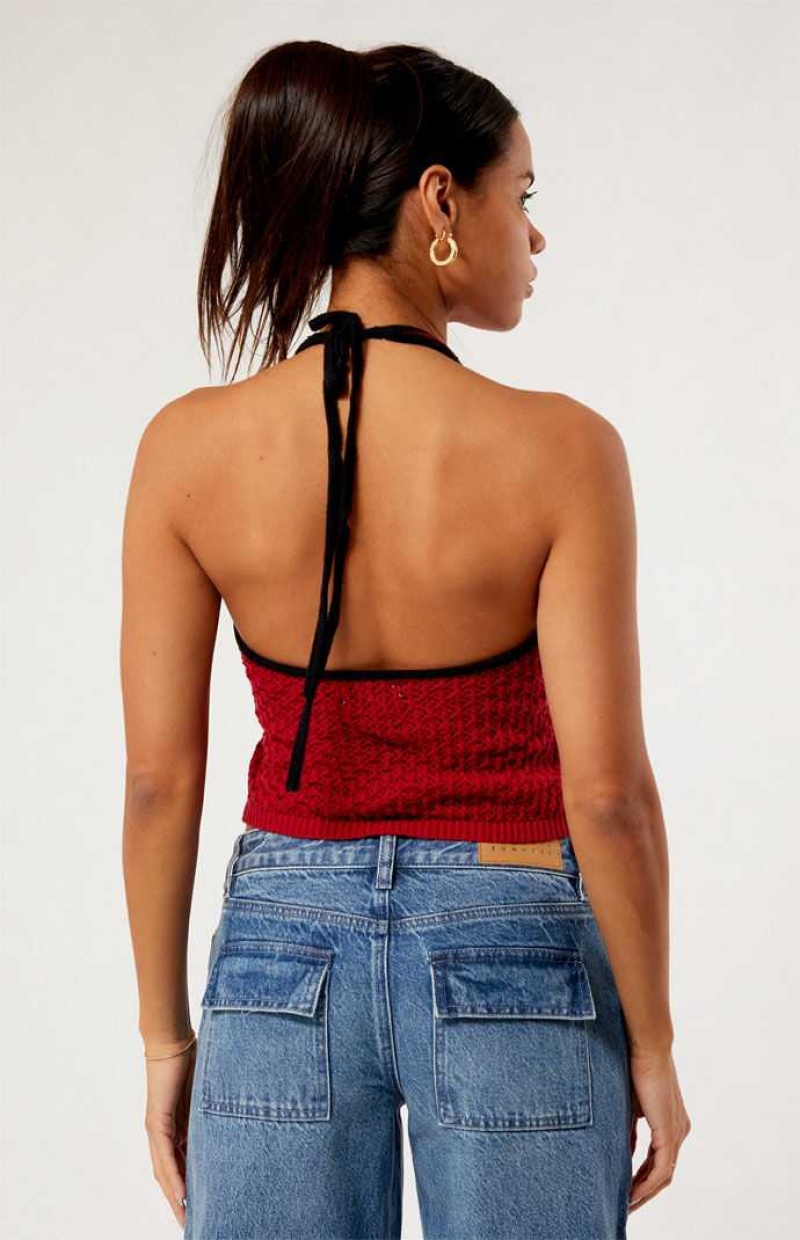 RED PacSun Payton Sweater Tank Top | NJMDWLY-08