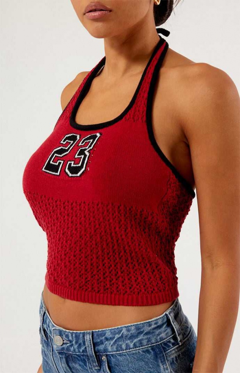 RED PacSun Payton Sweater Tank Top | NJMDWLY-08