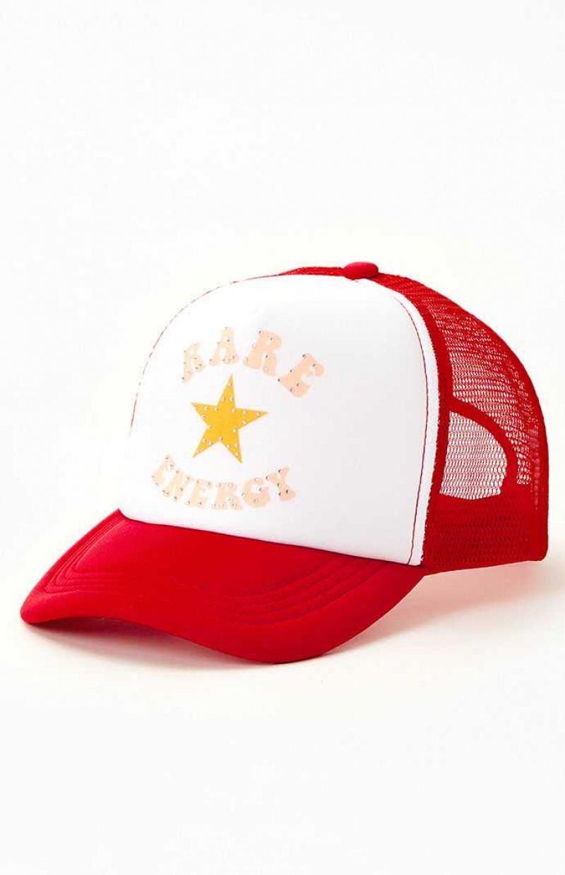 RED PacSun Rare Energy Trucker Hat | PRBFSYU-18