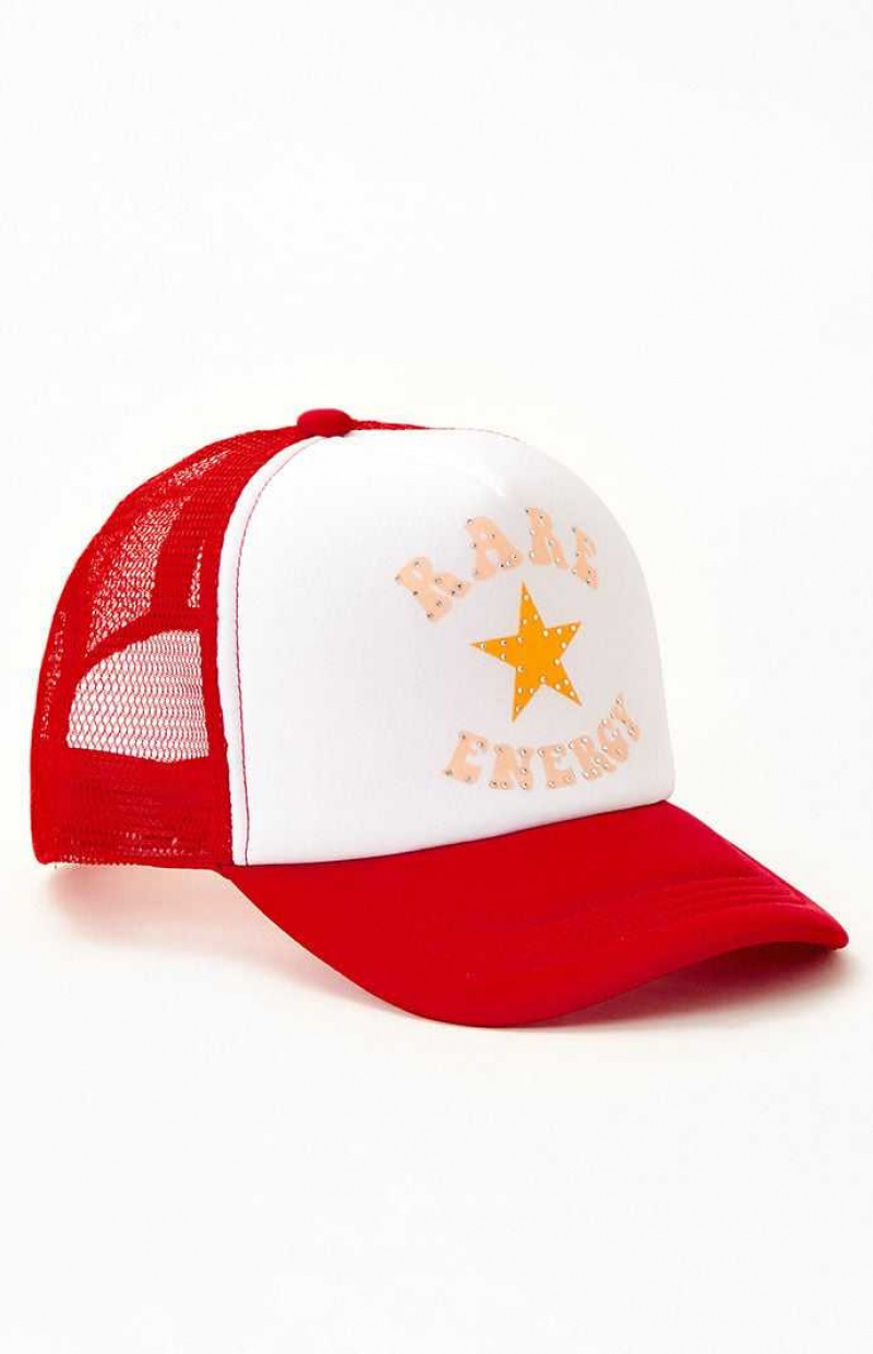 RED PacSun Rare Energy Trucker Hat | PRBFSYU-18