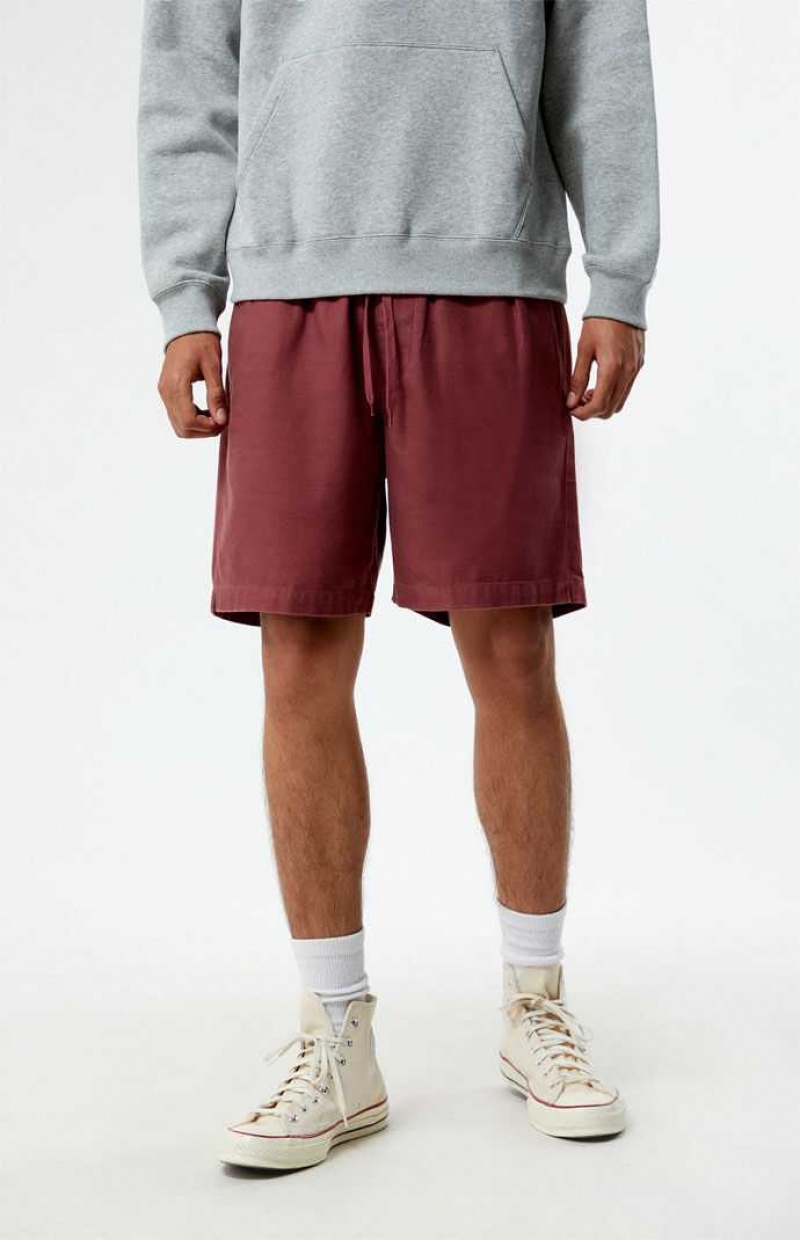 RED PacSun Red Volley Shorts | EUTXCOB-07