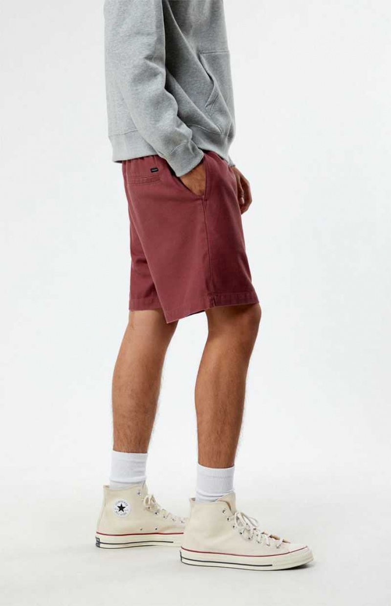 RED PacSun Red Volley Shorts | EUTXCOB-07