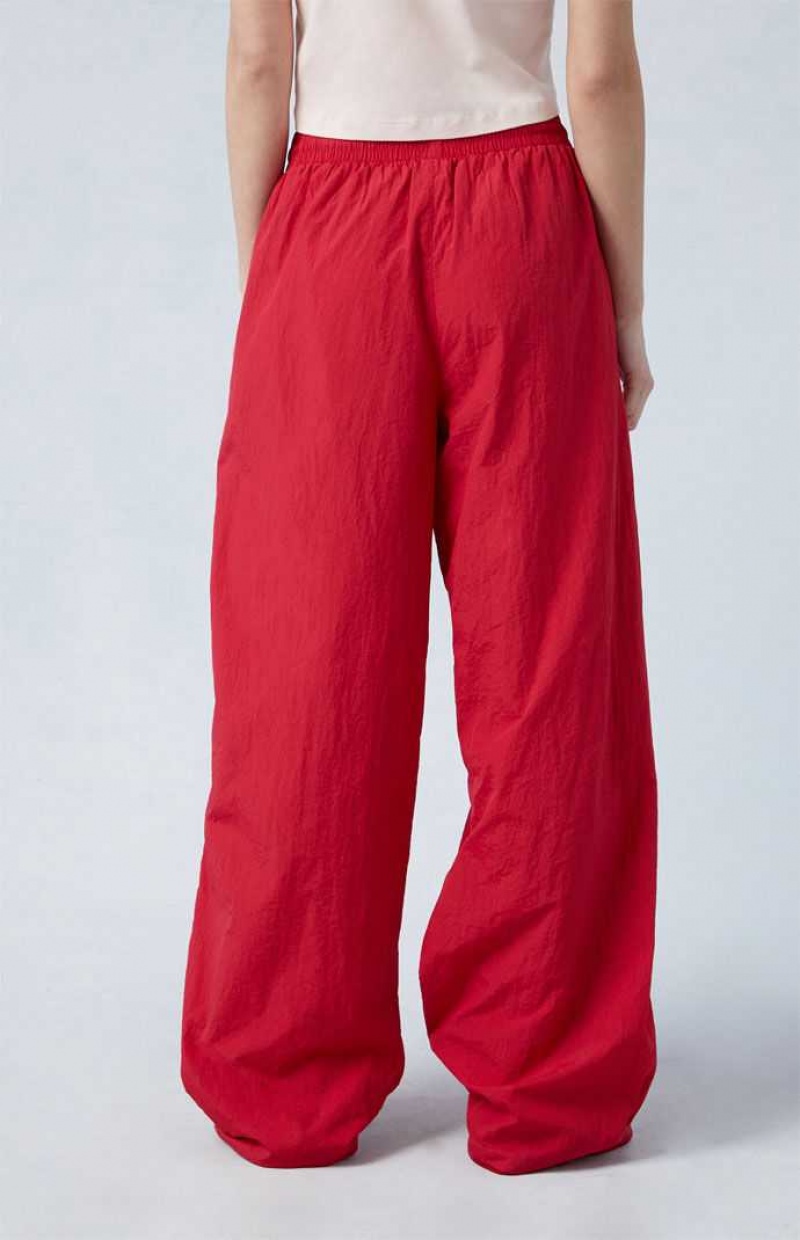 RED PacSun Zip Up Track Pants | LUNQSAC-18