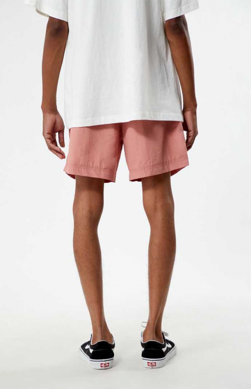 ROSE PacSun Rose Nylon Collegiate 6.5" Swim Trunks | LVWAZFT-27