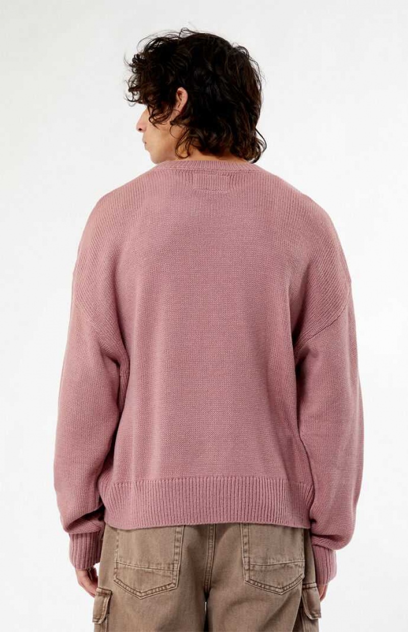 ROSE PacSun Script Applique Crew Neck Sweater | QTCOFPL-03