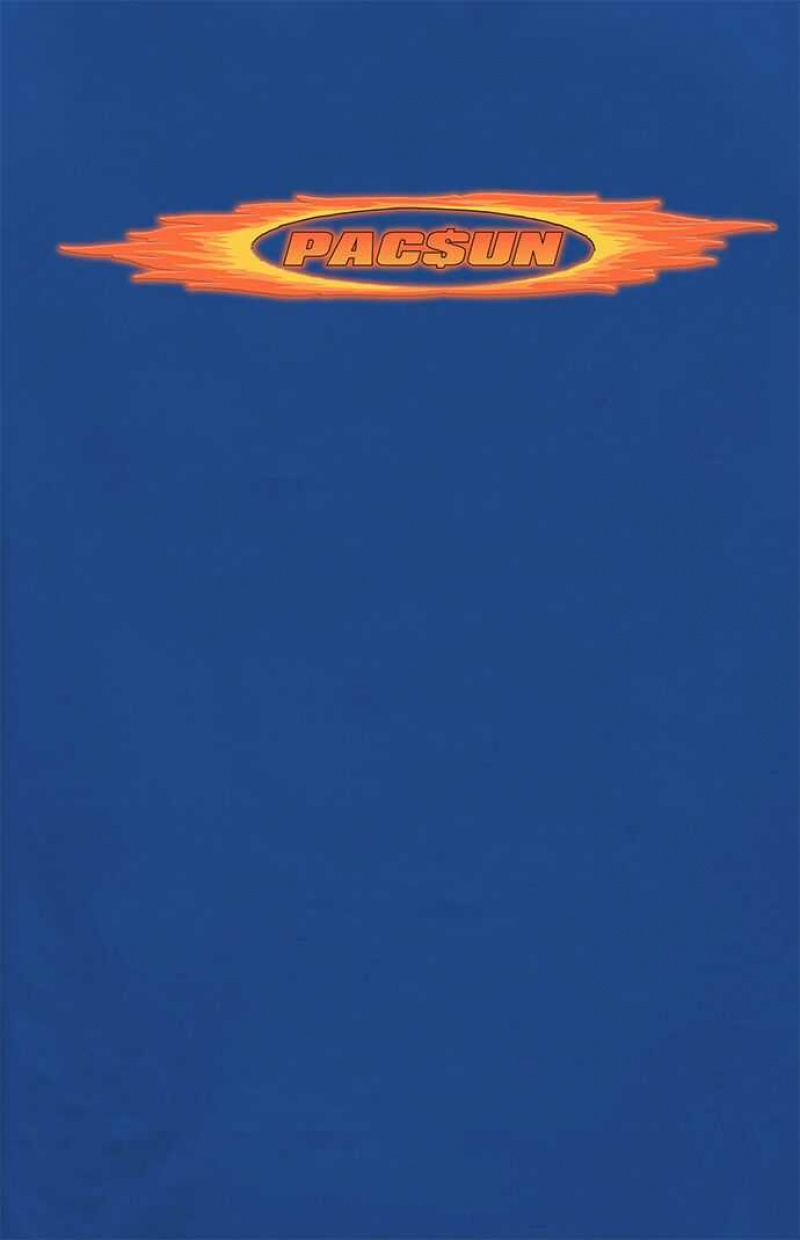 ROYAL BLUE PacSun Royal Blue Flames Logo T-Shirt | PKWNTDR-57