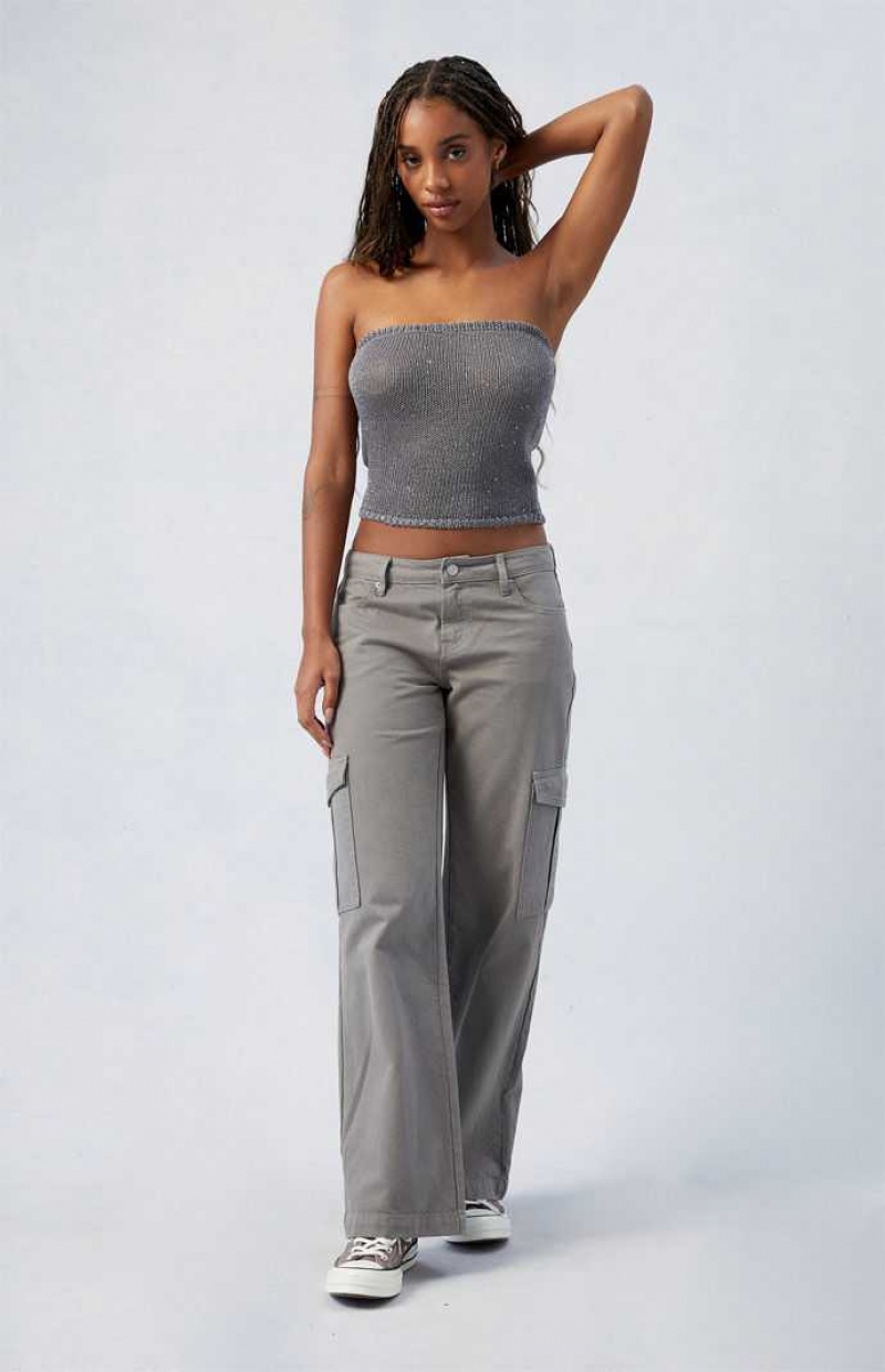 SAGE PacSun Eco Sage Low Rise Baggy Wide Leg Cargo Pants | GRQCXTO-75