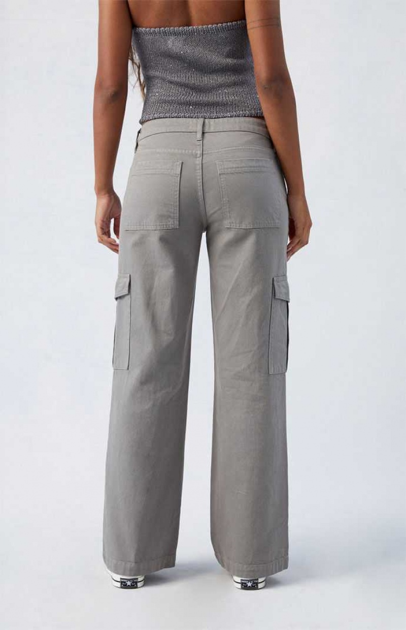 SAGE PacSun Eco Sage Low Rise Baggy Wide Leg Cargo Pants | GRQCXTO-75