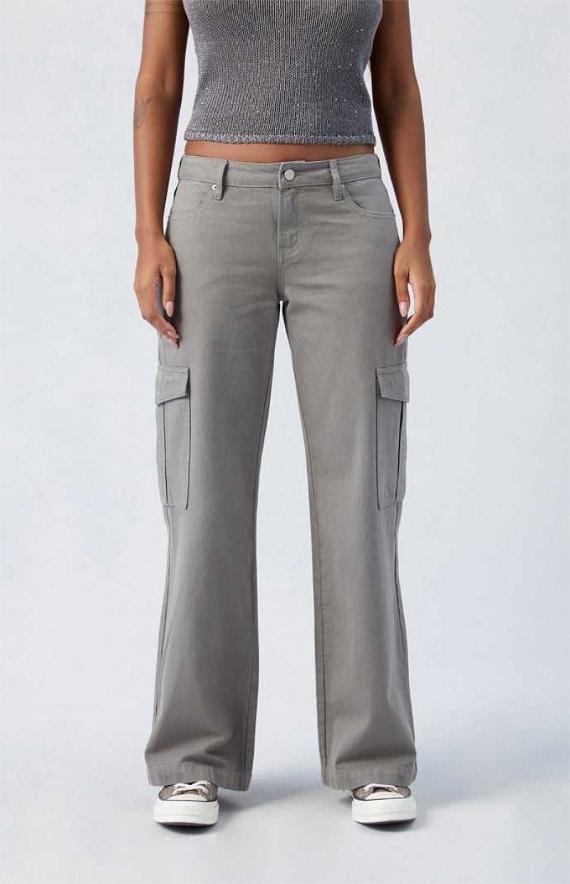 SAGE PacSun Eco Sage Low Rise Baggy Wide Leg Cargo Pants | GRQCXTO-75