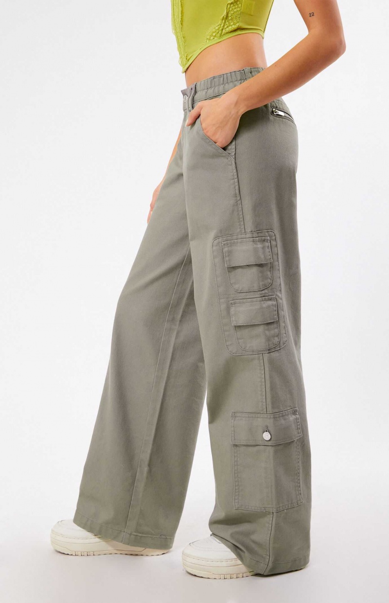 SAGE PacSun Sage Elastic Waist Low Rise Baggy Cargo Pants | XEAKSCN-76