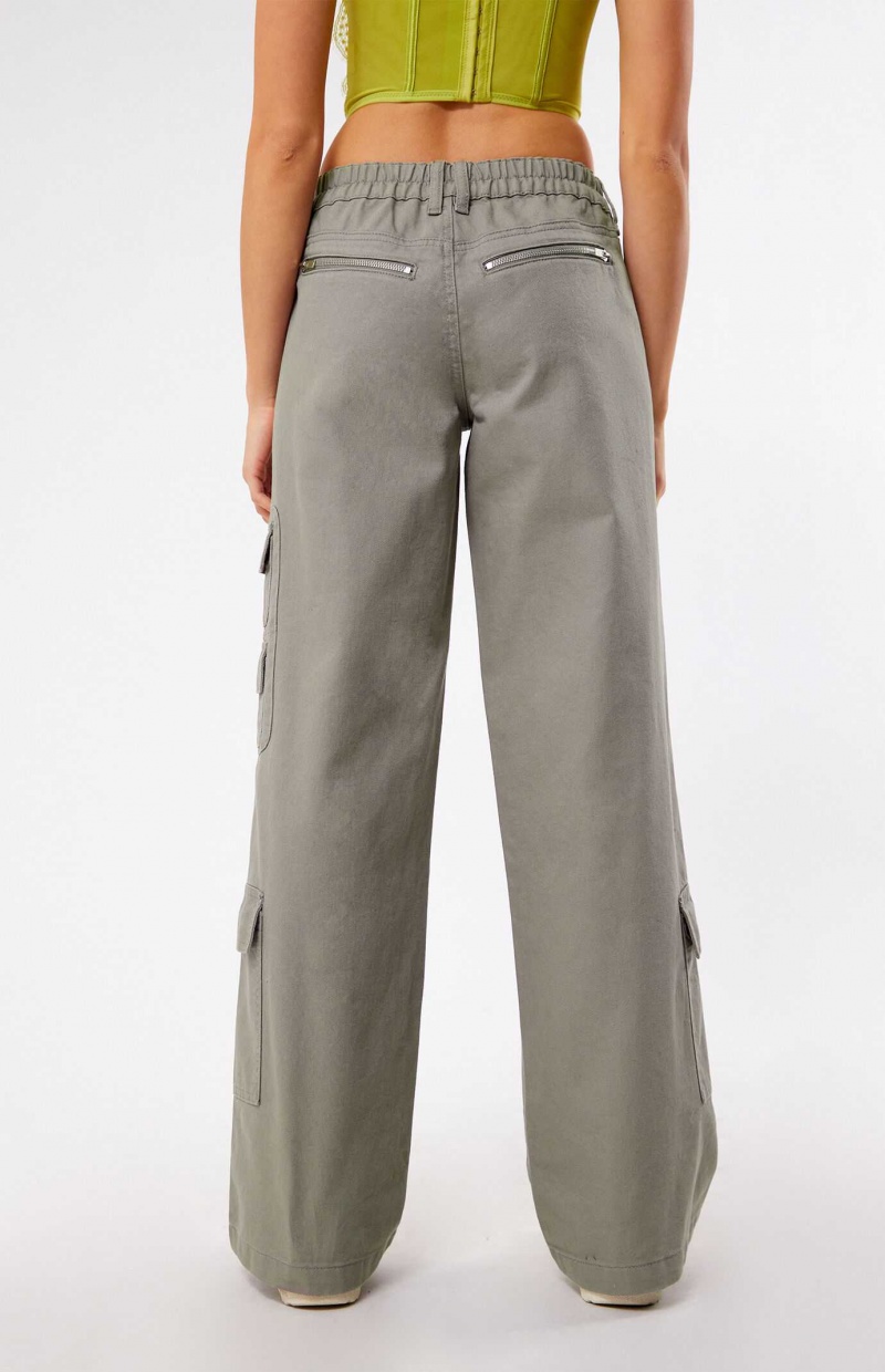 SAGE PacSun Sage Elastic Waist Low Rise Baggy Cargo Pants | XEAKSCN-76