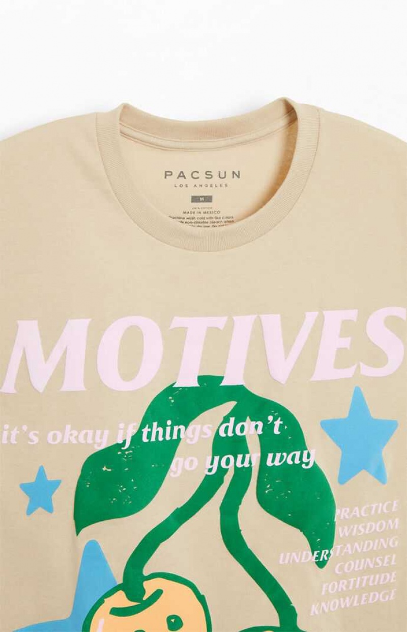 SAND PacSun Motive T-Shirt | GPTFHUD-81