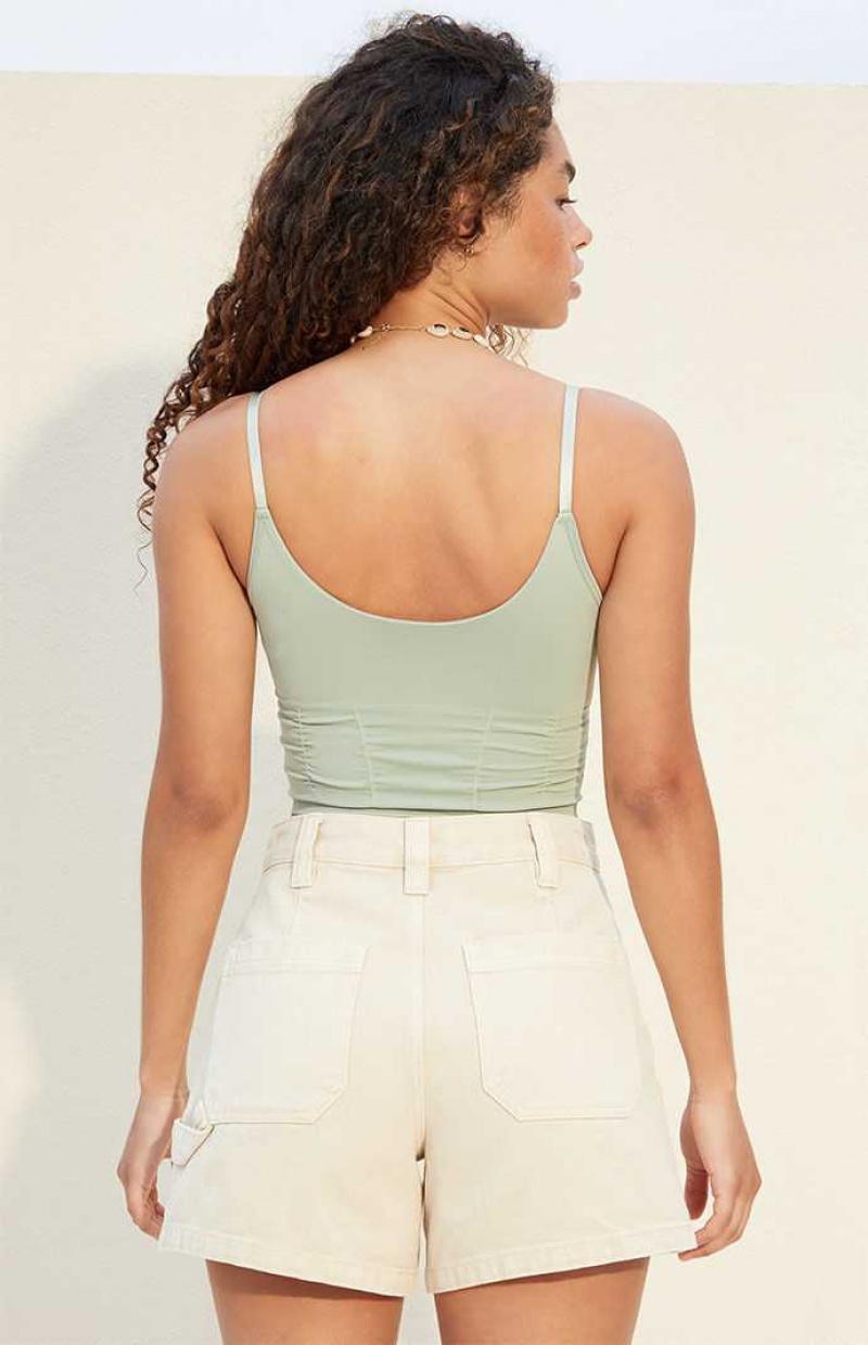 SAND PacSun Sand High Waisted Workwear Carpenter Shorts | JVZUQDL-28