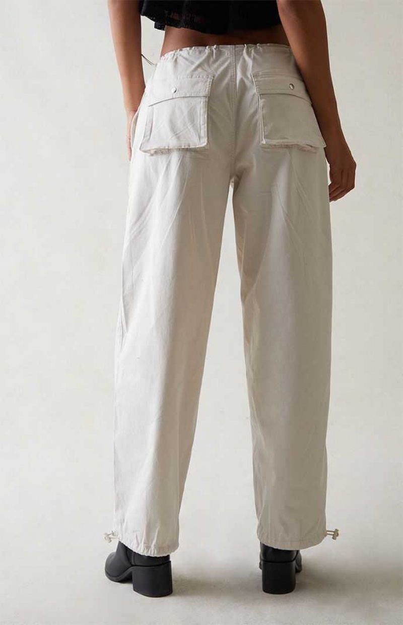 SAND PacSun Sand Low Rise Parachute Pants | OEXRKSW-12